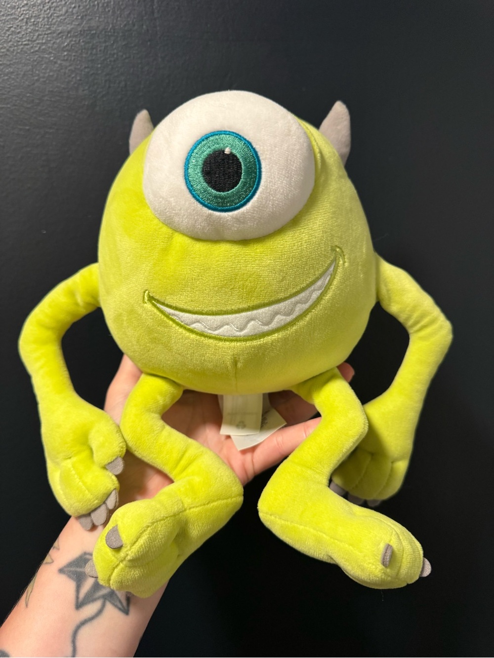Disney Store Mike Wazowski Plush Monsters Inc Green One Eye Monster Stuffed